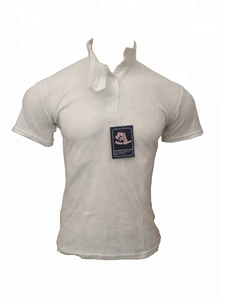 Chemise d'équitation pour homme Tops à manches courtes Bleu marine Col montant Vêtements équestres respirants - Product Image 2