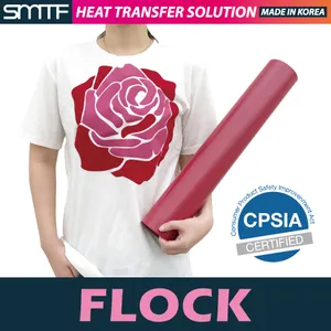 SMTF Flock HTV Heat Transfer Vinyl for garments and easy weeding  Assorted colors made in Korea