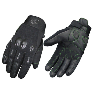 Guantes de Motociclismo Deportivos de Cuero Negro para Carreras, Protección Completa para los Dedos, Tallas Grandes - Product Image 1
