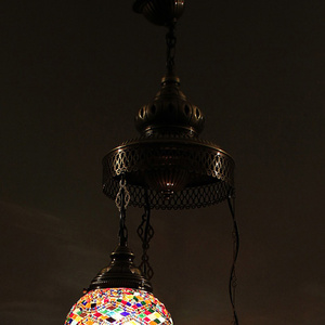 Lámpara de Araña de Cristal Turco con Mosaico de 3 Lazos, con Polea de Sultán, Ahorro de Energía, Certificación CE, 110-240V - Product Image 3