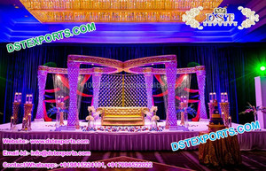 Mandap de Boda con Diseño de Mariposa, Mandaps de Fibra para Bodas Indias, Conjunto de Mandap con Pilares Blancos para Boda, Venta 2026, Decoración para Eventos en Australia - Product Image 3