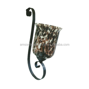 Ensemble de 4 bougeoirs en verre votif avec plateau Bougeoir décoratif en fer métallique Design unique en métal Bougie votive - Product Image 3