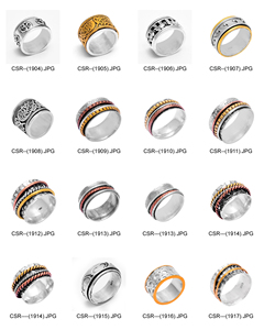Fashionable <b>plain</b> handmade 925 sterling silver jewelry wholesale spinner <b>ring</b> suppliers - Product Image 2