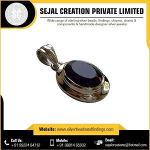 925 Sterling Silver <b>Crystal</b> <b>Pendant</b> With Gemstone Elegant <b>Pendants</b> & Charms - Product Image 2