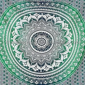 Decoración Bohemia india, tapices de Mandala gemelas, colgante de pared Ombre, arte étnico impreso, Navidad, 100% algodón hecho a mano - Product Image 2