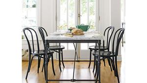 Mesa de cocina india, encimera de mármol con estructura de Metal - Product Image 2