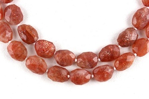 Cuentas de piedras preciosas con forma de pepitas facetadas de piedra solar Natural de 14 "de largo para fabricación de joyas, fabricación al por mayor - Product Image 2