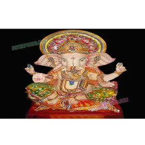 Fibre Seigneur Ganesha Fiber Statue Mariage Indien Décoré Ganesha Statue Bienvenue Statues USA Décoration De Mariage Décor D'entrée - Product Image 1