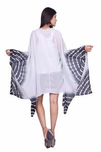 เดรสคาฟตันมัดย้อมลำลองหรูหราสำหรับผู้หญิงใส่ในวันหยุดชายหาดคลุมเอวทำจากผ้าฝ้ายหนึ่งขนาดเหมาะกับทุกคน - Product Image 4