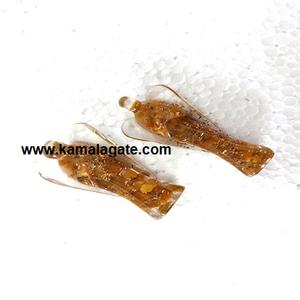 Aventurine jaune en cristal naturel fait à la main pierre semi-précieuse sculptée dans un ange orgone pour la guérison Reiki disponible à la vente - Product Image 1