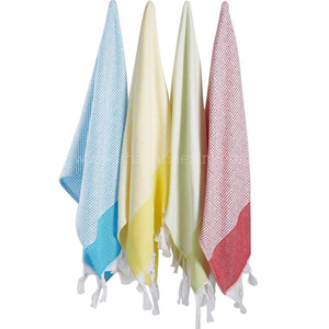 ผ้าขนหนูเช็ดหน้าลายทางทำจากผ้าฝ้าย100% แห้งเร็วแบบอัดโลโก้ตามสั่งแบบตุรกี - Product Image 6