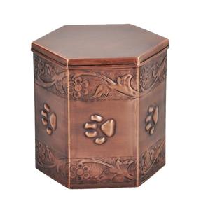 โกศรูปสัตว์เลี้ยงทำจากทองแดงโกศสำหรับสัตว์เลี้ยงขี้เถ้าโกศแปดด้านออกแบบโกศสุนัขขี้เถ้าโกศ - Product Image 6