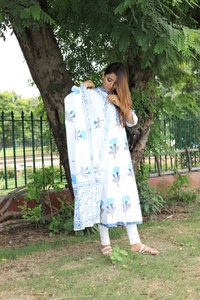 Jillan — impression de bloc à main en coton, dupatta imprimée - Product Image 2