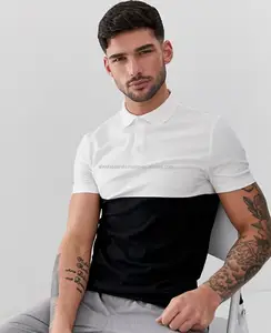 Oem Beste Kwaliteit Goedkope Bulk Groothandel Polo T-shirts Voor Mannen, nieuwe Ontwerp Organic Polo Shirt Met Contrast Stijlvolle In Zwart