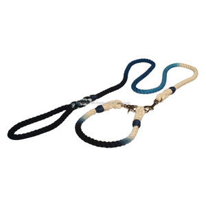 Braided Rope Dog <b>Leash</b> Macrame Dog <b>Leash</b> and <b>Collar</b> - Product Image 1