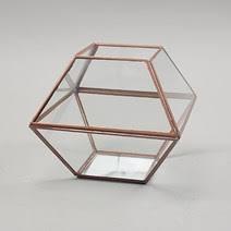 Wholesale SANGHAVI Traditional Design Brass Antique Gold Rectangle Shape Terrarium Tabletop <b>Glass</b> Crystal <b>Vase</b> Customizable Size - Product Image 3