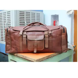 Real leather weekend travel Luggage Bag's
