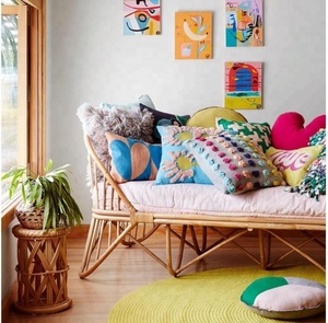 Cama Vintage hecha a mano para niños, ratán, caña - Product Image 4
