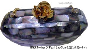 <b>Black</b> Pearl Mother <b>Bag</b> Vintage Evening Purse Custom Color Fashion Acrylic Clutch Pink Purse - Product Image 5