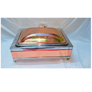 Plat à frire rectangulaire en acier inoxydable, plaqué or Rose, de forme rectangulaire, fait à la main, meilleure vente et de haute qualité - Product Image 2