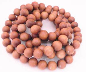 Perle de bois de santal blanc naturel en vrac perles de bois japonais véritable fabrication de bijoux Mala en vrac - Product Image 1