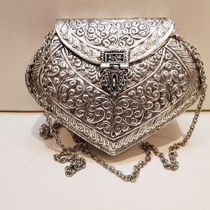 Bolsos de Mano Vintage para Mujer, Bolso de Metal Blanco, Bolso de Mano Vintage de Latón, Bolso de Mano Hecho a Mano, Bolso de Metal, Cartera - Product Image 4