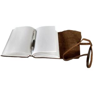Antique Deckle Edge Leather Bound Hardcover Journal Notebook Handmade Sketchbook Sewing Binding Medium Unlined Daily Gift - Product Image 6