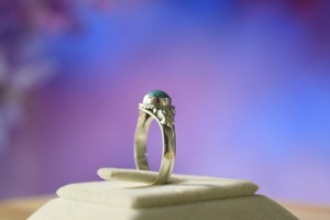 Charmant anneau en pierre précieuse turquoise, bague en argent sterling 925, vente en gros - Product Image 2