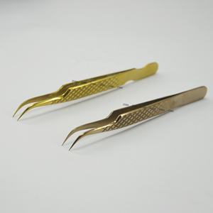 Pince à épiler nouvelle conception formation pour extensions de cils pince à épiler d'extension de cils droite et incurvée personnalisée - Product Image 5