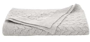 ผ้าห่มผ้าคอตตอนผ้าถักสไตล์แจ็คการ์ดและปักลายโซฟาหรูหราสีขาว - Product Image 2