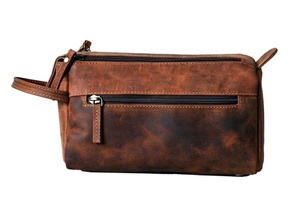 High Quality Full Grain Leather <b>Toiletry</b> <b>Bag</b> Available at Competitive Price From India - Product Image 6