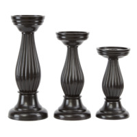 Bougeoir géométrique vintage en bois, chandelier de grande taille, personnalisé