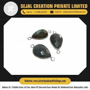 Pendientes de piedras preciosas con bisel de topacio ahumado, joyería de plata de ley 925 para fiesta de boda o regalo a granel - Product Image 3