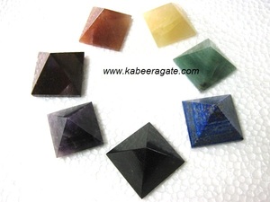 Conjunto al por mayor de Pirámides de Chakra, artesanías de piedras semipreciosas, colección de pirámides de piedras preciosas - Product Image 2