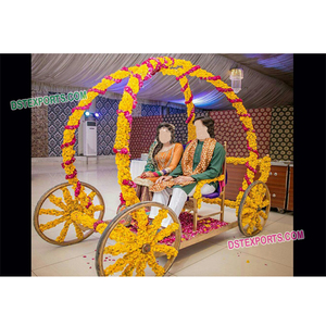 รถม้าเจ้าสาวสวยงามสำหรับงานแต่งงานแบบบอลลีวูด ดูลฮาน โดลี โครงเหล็ก ปรับแต่งสีและขนาดได้ - Product Image 1