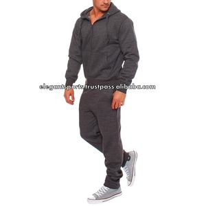 Survêtement en polaire zippé imprimé avec logo personnalisé pour hommes sweat-shirt à capuche d'hiver et pantalon de survêtement avec broderie - Product Image 6