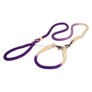 High QualityMulti Color Ombre Cotton Rope Leash/ <b>Collar</b> for Pets at Low Price - Product Image 1