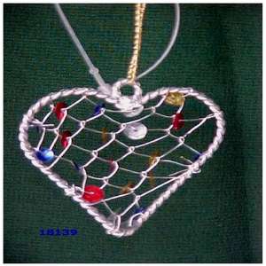 ของประดับลูกปัดรูปหัวใจทำด้วยมือสำหรับตกแต่งต้นคริสต์มาส - Product Image 2