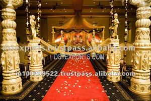 Accesorios de fibra de pavo real para pasarela, decoración de camino de boda, Pedestel de fibra blanca - Product Image 4