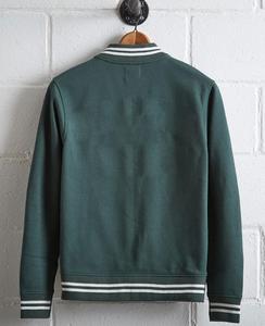 Chaqueta de bombardero personalizada de alta calidad al por mayor de satén gris transpirable bombardero chaquetas universitarias de lana para hombres bombardero de servicio OEM - Product Image 3