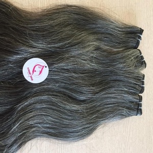 ผม Remy มนุษย์เวียดนามสีเทาธรรมชาติ Iราศีกันย์ผมส่วนขยายจากหญิงชรา - Product Image 2