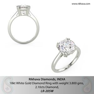 Bague en diamant solitaire Livraison gratuite sur les achats de plus de 2000 $ Client à supporter les droits et taxes d'importation - Product Image 4