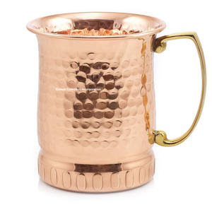 Tazas de cobre de la mula de Moscú, tazas hechas a mano de SCI 100% de cobre puro, Juego de 2 tazas seguras para comida, 16 oz - Product Image 2