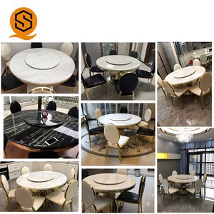 Juego de mesa de comedor con parte superior de mármol de piedra artificial, patas doradas, mesa de <span class=keywords><strong>restaurante</strong></span> sencilla para comida rápida, <span class=keywords><strong>restaurante</strong></span> - Product Image 3