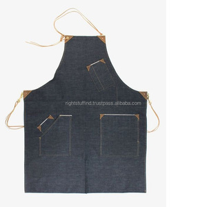 Delantal de lona encerada con Logo personalizado, delantal de trabajo de barbero, con correa de algodón, camarero, panadero - Product Image 1