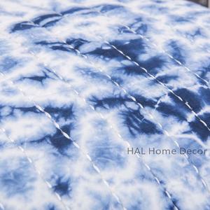 Wholesale 2018 Kantha Silk and Cotton <b>Pillow</b> Case Indigo Shibori Print Back Support Cushion Cover for Home Use for <b>Christmas</b> - Product Image 6