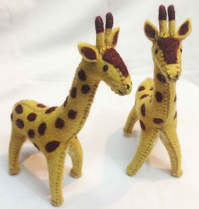 Handmade <b>Giraffe</b> Felt Doll Novelty <b>Gifts</b> Wholesale From Nepal - Product Image 2