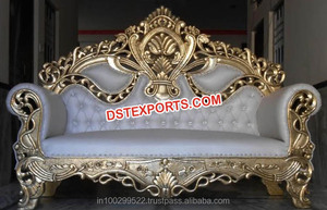 Sofá tallado de Metal para boda, elegante, dorado - Product Image 2