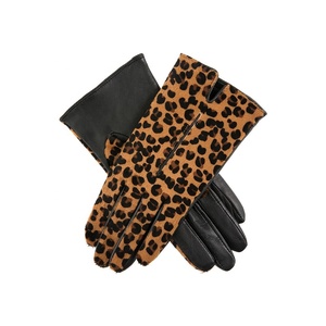 Gants en cuir de ponyskin imprimé animal pour femmes Gants de conduite en peau d'agneau élégants Accessoire de mode audacieux et élégant pour femmes - Product Image 1