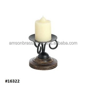 Portavelas votivo de madera para fiesta de boda, portavelas votivo de Metal, portavelas votivo de Metal, Base de Mesa para el hogar - Product Image 2